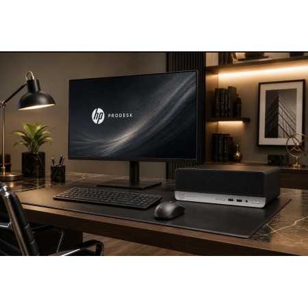PC Completo HP ProDesk 400 G4 SFF + Monitor 24" + Tastiera e Mouse | Pronto all'Uso